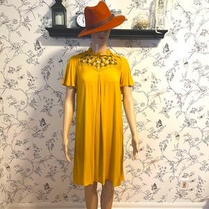 Yellow Mini Shift Dress